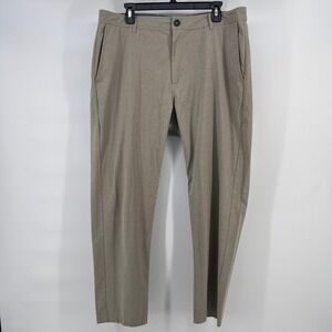 Linksoul Boardwalker Pants Mens 36S Khaki Tan Heathered Golf Casual Trousers